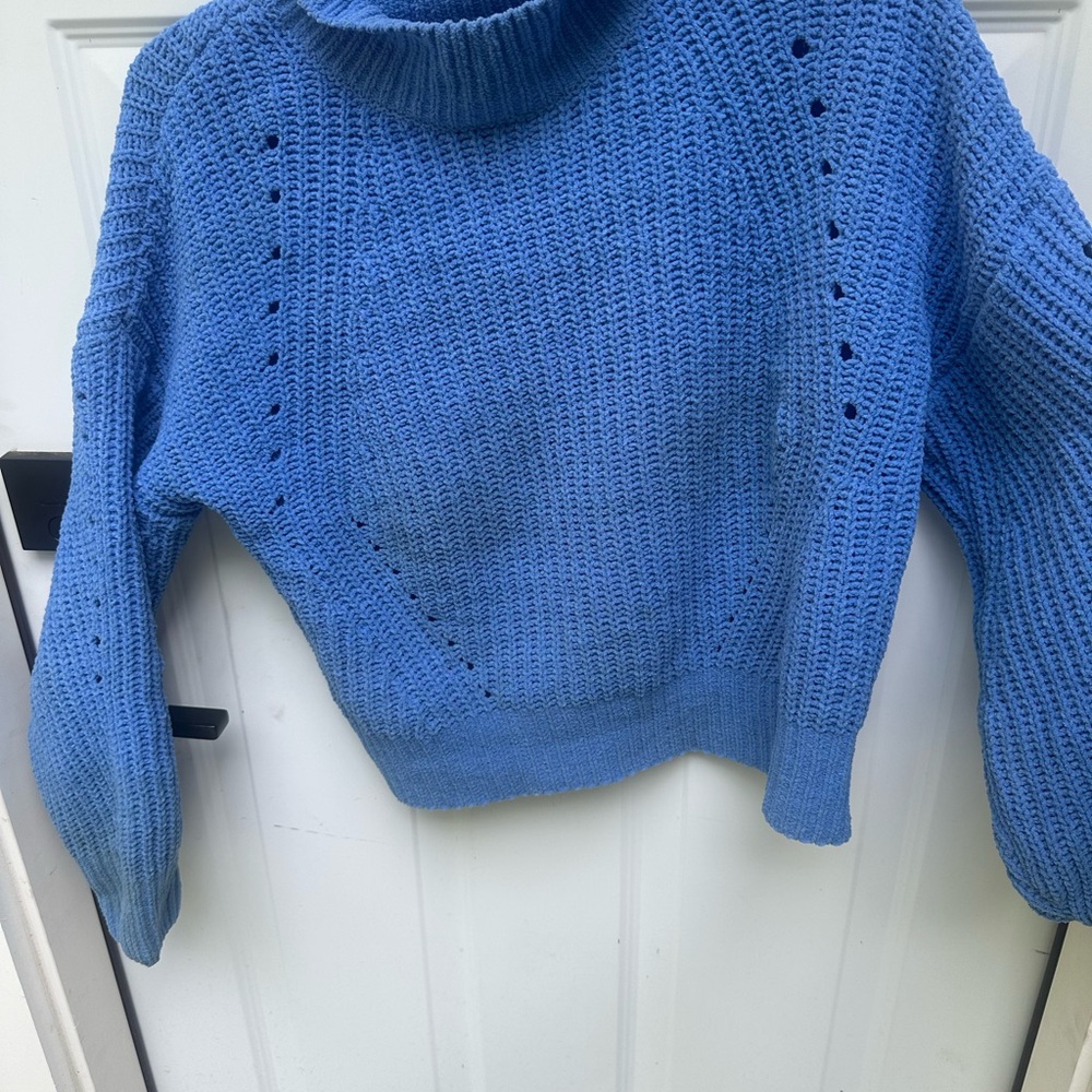 Freshman Blue Cowl Neck Sweater